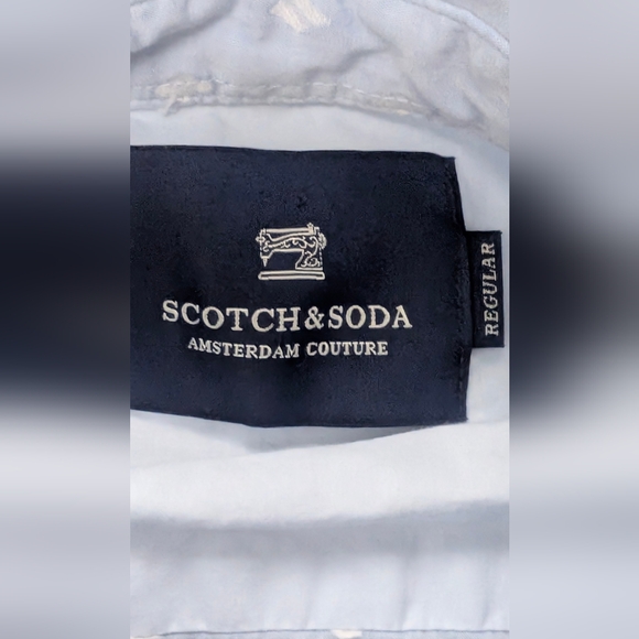 Scotch And Soda Long Sleeve Button Down Patterned Shirt, Large - Picture 10 of 15